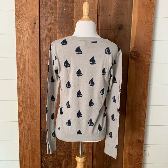 Primp Crop Thermal Long Sleeve Sail Boat Y2K - Picture 3 of 4